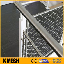 contemporary wire mesh stair railings